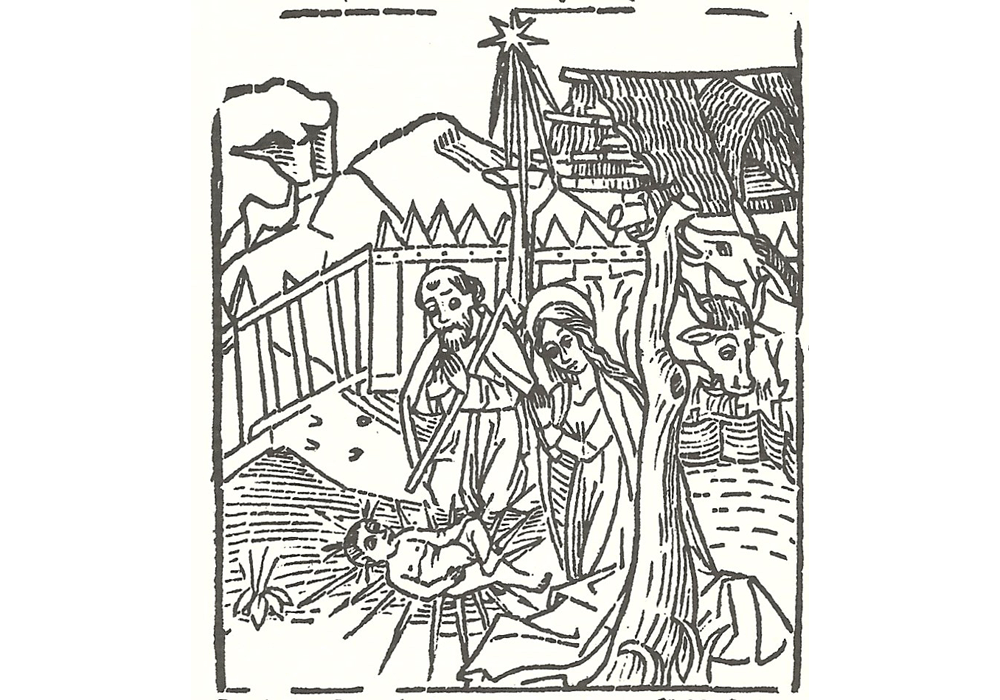 Aurea expositio-Nebrija-Jorge Coci-Incunables Libros Antiguos-libro facsimil-Vicent Garcia Editores-4 Natividad Jesus.